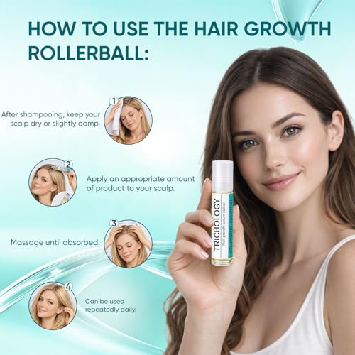 Hair Growth Serum Roll-On with Rosemary & Ginger (2 Pack)