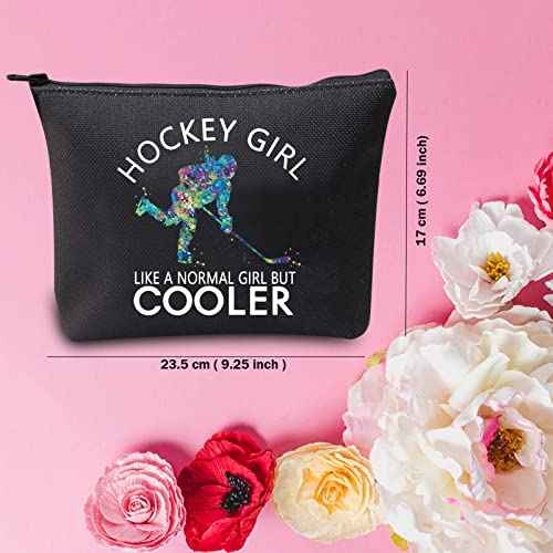 TSOTMO Hockey Sports Zipper Pouch Ice Hockey Gift Hockey Designs Hockey Like A Normal But Cooler Bag For Women (Hockey Tote)
