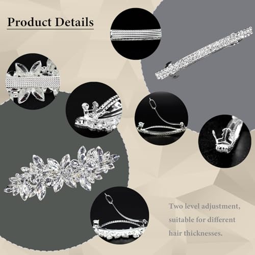 Rhinestone Bridal Hair Clips - 4 Piece Pearl Wedding Set