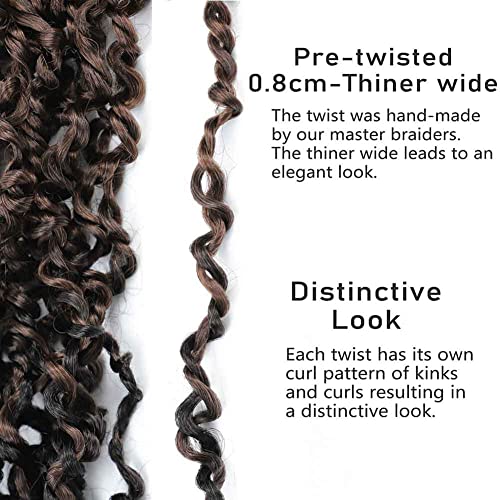 SOKU Passion Twist Crochet Hair 26" - 8 Packs Pre Twisted Senegalese Yanky Twist Crochet Hair Bey-Blonde Majesty Twist Pre-looped Synthetic Dreadlocks Bohemian Locs for Black Women