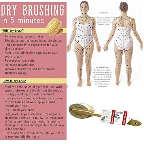 Yerba Prima Tampico Skin Brush (Pack of 2) - Natural Vegetable Fiber Bristles for Dry Skin Brushing