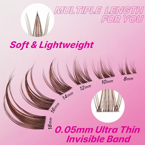 Brown Wispy Lash Clusters Kit - DIY Eyelash Extensions