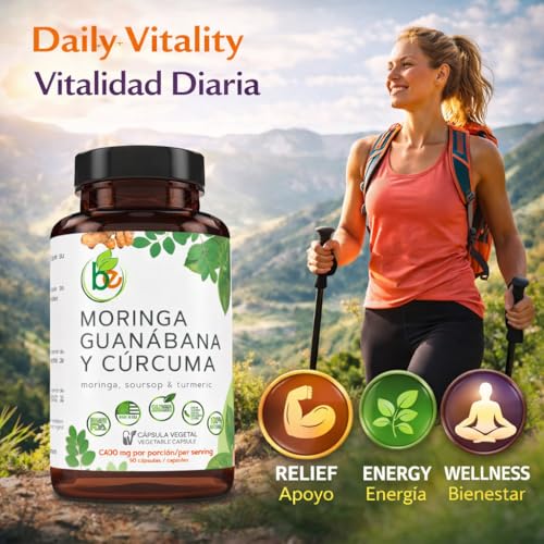 Moringa Guanabana Turmeric 90 Capsules 1500mg - Organic Blend