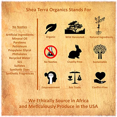 Shea Terra Organics Authentic African Black Soap Bar| Non Toxic All Natural Black Soap Full Body Wash that Cleanse, Refine, Firm Skin, Remove Acne and Wrinkles, and Manage Psoriasis and Eczema– 4 oz