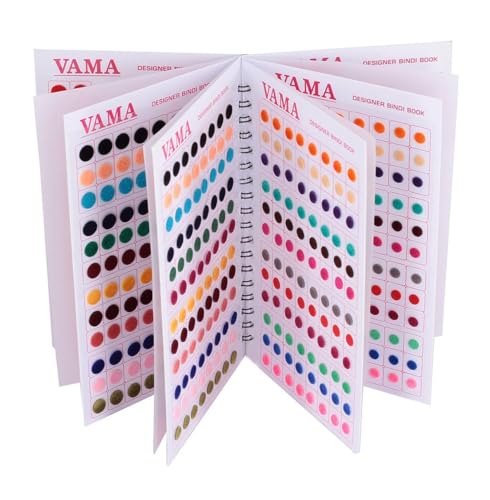 VAMA Velvet Bindis - 948 Multicolor Bollywood Bindi Book