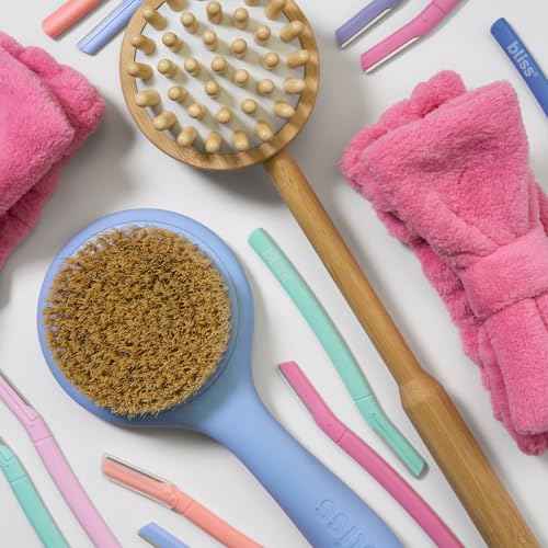 Bliss Stainless Steel Disposable Dermaplaning Tools | Facial Exfoliator and Eyebrow Razor to Dermaplane Peach Fuzz -1 Pack 12 count