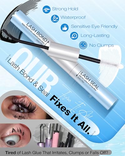 Waterproof Lash Bond & Seal Glue – 2-in-1 Cluster Adhesive, 72H