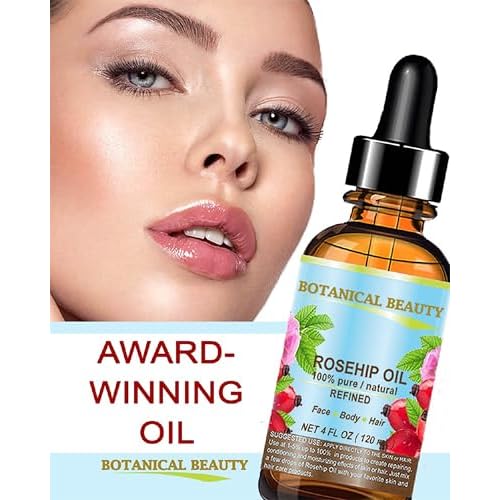 Botanical Beauty ROSEHIP SEED OIL 100% Pure Natural Refined Cold-Pressed Carrier Oil 1 Fl Oz 30 ml For Face, Skin, Body, Hair, Lip, Nails, Rich in vitamin C, Vitamin E, Anti-Aging