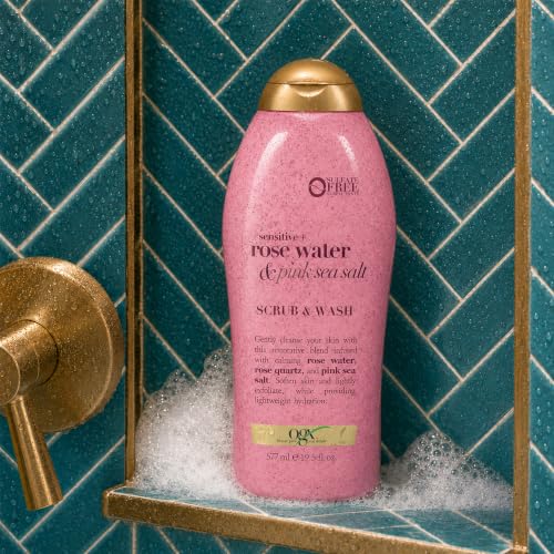 OGX Sensitive Rose Water Body Scrub 19.5 fl oz