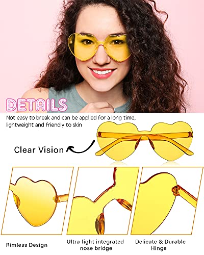 Frienda 8 Pairs Heart Sunglasses for Women