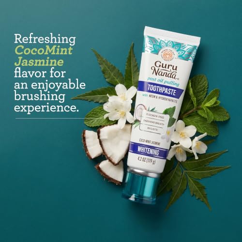 GuruNanda Hydroxyapatite Toothpaste with Neem - 4.2oz x 2 Pack, Fluoride & SLS Free