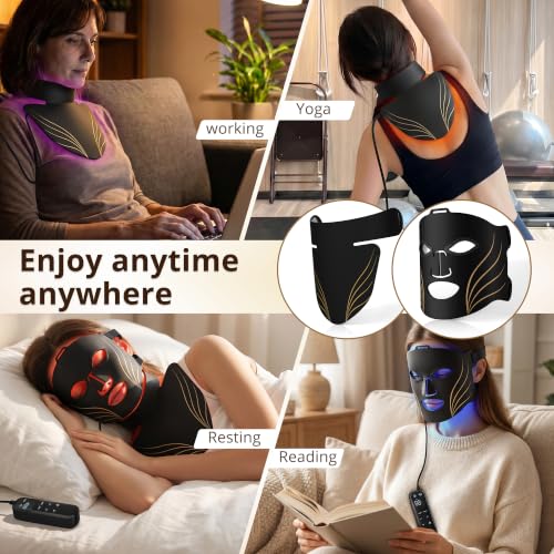LED Light Therapy Mask - Red Blue Infrared 4 Modes