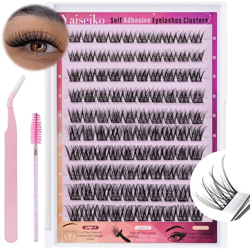 Self Adhesive Eyelash Clusters Wispy 10-16mm D Curl Kit