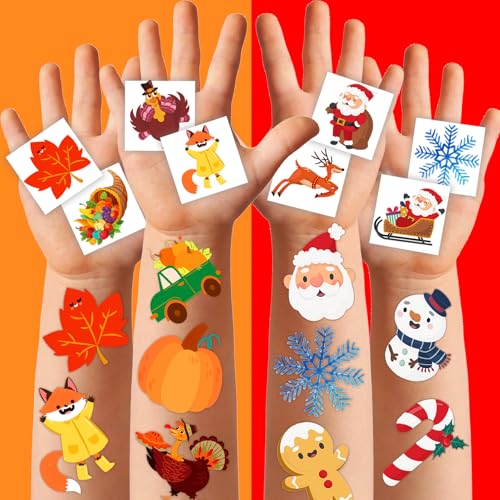 Winthrop 240 Pcs Holiday Temporary Tattoos for Kids