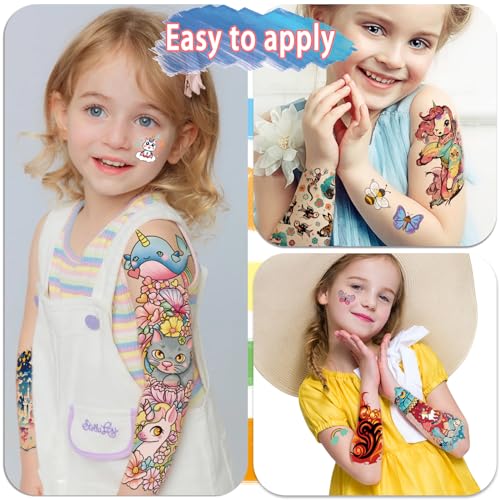 52 Pcs Kids Temporary Tattoos - Full Arm Waterproof Stickers