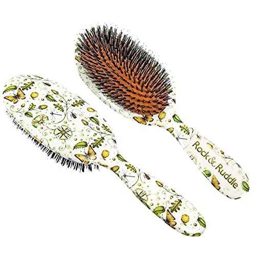 Rock & Ruddle Hair Brush L Acorn & Butterfly