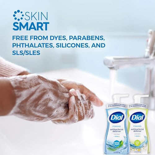 Dial Foaming Hand Wash Variety Pack, 5 Pack Hand Soap in Pump Bottles, Gentle Moisturizing Aloe Vera Formula, White Tea/Spring Water, 10 fl oz. Each