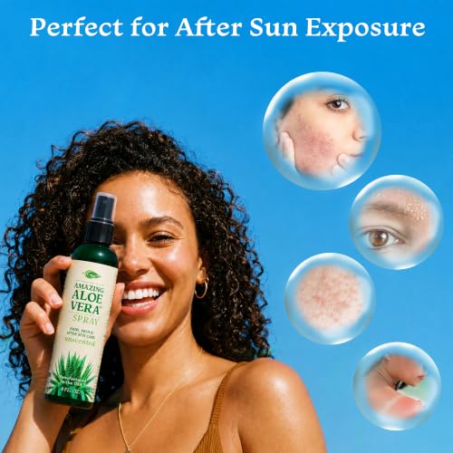 Green Leaf Naturals Aloe Vera Spray - After Sun & Daily Hydration, 8 oz, Pack of 1