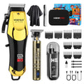 HIENA PRO Professional Hair Clippers & Cordless Barber Clippers for Men, Rechargeable Trimmer Set and Facial Grooming Tool Kit, Ear, Nose Hair Trimmer Set, Gifts for Men