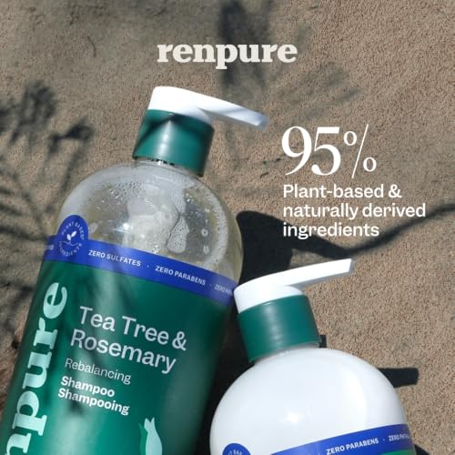 Renpure 24oz Tea Tree & Rosemary Rebalancing Shampoo & Conditioner Set - Pack of 2