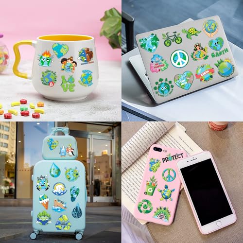 96 PCS Earth Day Environment Pre-Cut Temporary Tattoos for Kids | Super Cute Themed Birthday Party Favors, Supplies, Decorations, Fake Tattoo Stickers, School Rewards Prizes & Gifts Boys & Girls