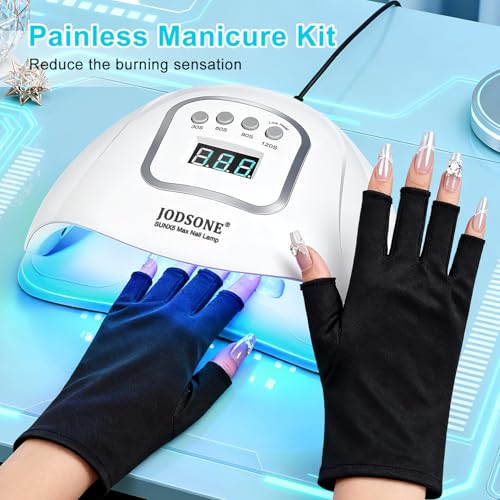 JODSONE U V LED Nail Lamp with Gloves Kit, Dryer for Gel Nails