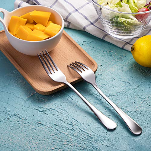 8 Pieces Dinner Forks Set, Food-Grade Stainless Steel Forks, Silverware Forks for Home, Kitchen or Restaurant, Mirror Polished, Dishwasher Safe - 8 Inch