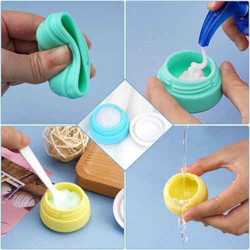 TSA Approved Silicone Travel Containers for Toiletries - 6 Pack