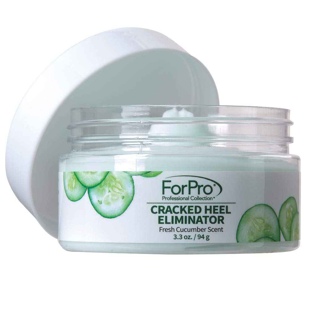 ForPro Professional Collection Cracked Heel Eliminator, Fresh Cucumber Scent, Intensive Repair Treatment for Rough, Dry & Cracked Heels, Reduces Calluses & Skin Build Up, 3.3 oz.