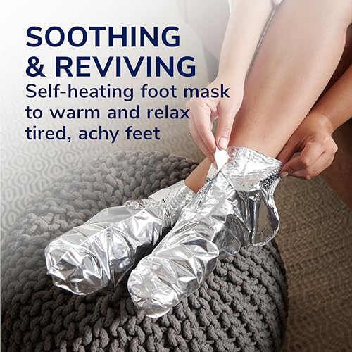Dr. Scholl's Self-Heating Foot Mask Booties, 3 Pair