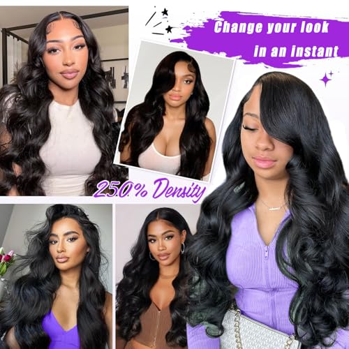 250% Density Body Wave Lace Front Wig - 18 Inch Human Hair