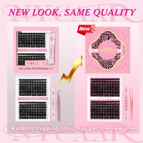 NYCAAR 3D Fluffy Lash Clusters Kit 200D - DIY Eyelash Extensions
