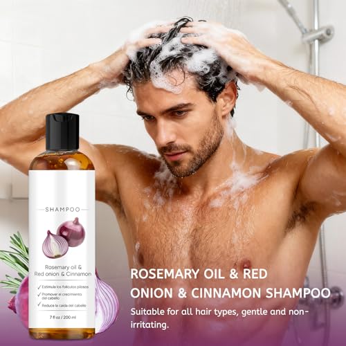 Onion Hair Loss Shampoo with Rosemary & Cinnamon for Thicker Hair 7oz