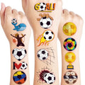 96 PCS Soccer Sports Pre-Cut Temporary Tattoos for Kids | Super Cute Soccer Themed Birthday Party Favors, Supplies, Decorations, Fake Tattoo Stickers (Soccer Tattoos)