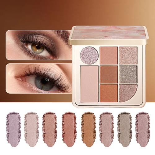 Nude Eyeshadow Palette, Matte & Shimmer Neutral Pink Brown Shades, One-Swipe High Pigment, Fine Silky Powder, Easy Blend Waterproof Long-Lasting Eye Makeup for Daily Natural Glam,Gift-Ready Design-B01