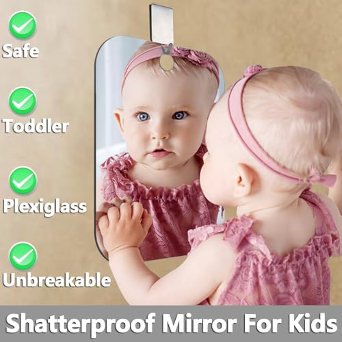 2-Pack Shatterproof Shower Mirror 10.7x8 inch Plexiglass