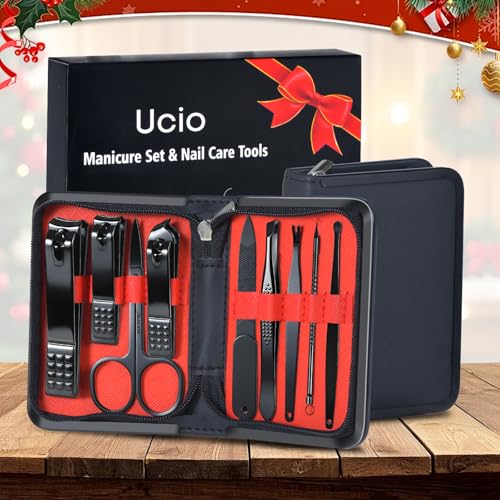 9-Piece Manicure and Pedicure Set with Travel Case for Nail Care