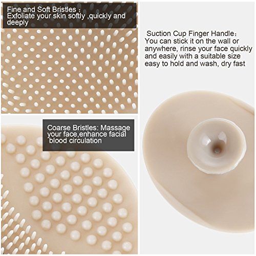 Tatuo 8 Pcs Face Scrubber Soft Silicone Face Scrubber Exfoliator Silicone Facial Cleansing Brush Cradle Cap Wash Brush Blackhead Pore Pad for Deep Cleaning Skin Care 8 Colors
