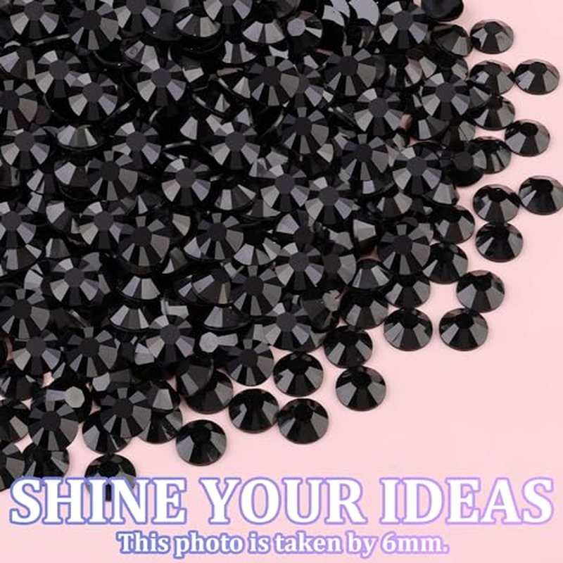 32000 Black Flatback Rhinestones Kit with B7000 Glue & Tweezers