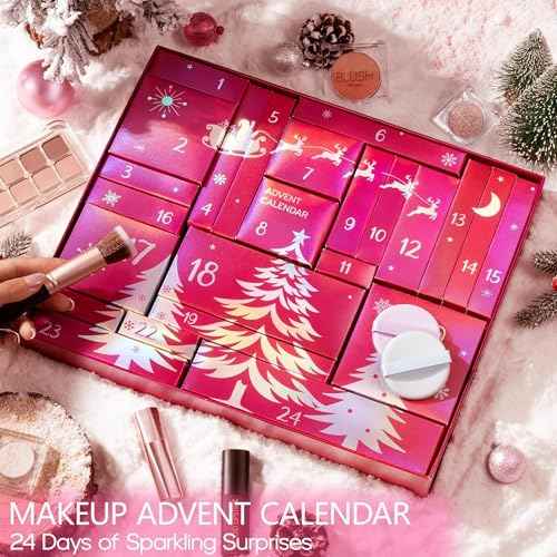 Makeup Advent Calendar 2025, 24 Days Advent Beauty Calendar for Adults Women Teen Girl Gifts Trendy Stuff Christmas Countdown Calendars Holiday Surprise Gift for Mom Wife Girlfriend Friends Her Sister
