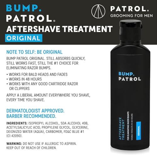 Bump Patrol Original Formula Aftershave Treatment Serum ? Razor Bump Stopper and Ingrown Hair Treatment for Men and Women, Ingrown Hair Serum with Salicylic Acid - 4 oz (Pack of 2)