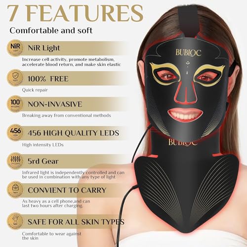 Red Light Therapy Mask with 630nm & 850nm LED