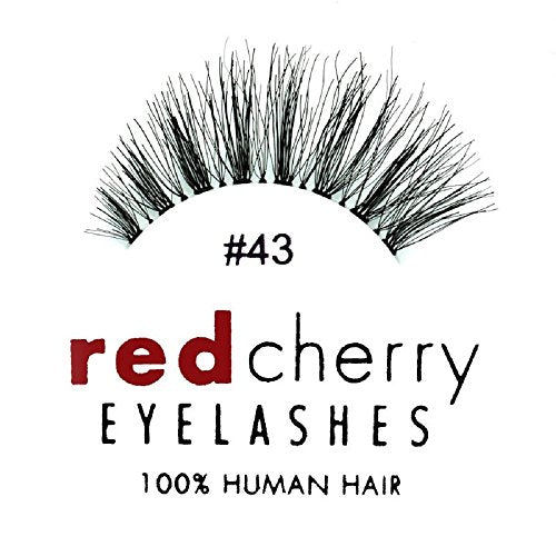 Red Cherry #43 False Eyelashes - 6 Pairs Natural Handmade