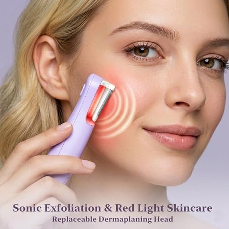 BNU Dermaplane Razor for Women Face | Peach Fuzz Removal & Red Light