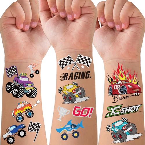 193pc Unicorn & Car Wheels Temporary Tattoo Stickers for Kids