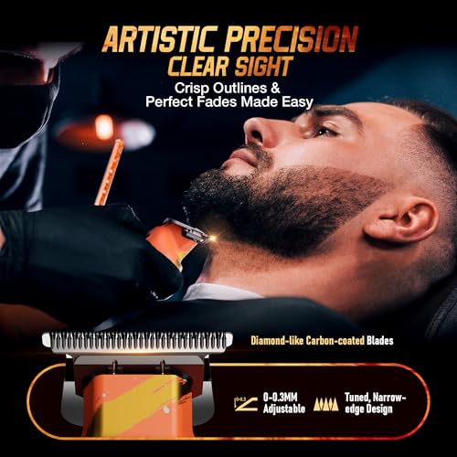 SUPRENT Professional Hair Clippers for Men - Cordless Kit with Titanium Blades