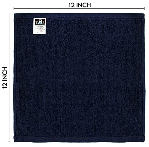 100% Cotton Wash Cloths 24 Pack - Absorbent Flannel Face Towels