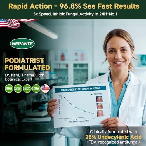 Nerante Toenail Fungus Treatment Pen Set - 6 Pens with 25% Undecylenic Acid