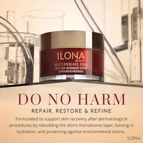 ILONA Recuperate DNA | Mircobiome Face Moisturizer | Anti-Inflammaging Cream with Niacin, Peptides, Ceramides | Deep Skin Formula for Sensitive Skin | Made in Japan | 1.7 oz