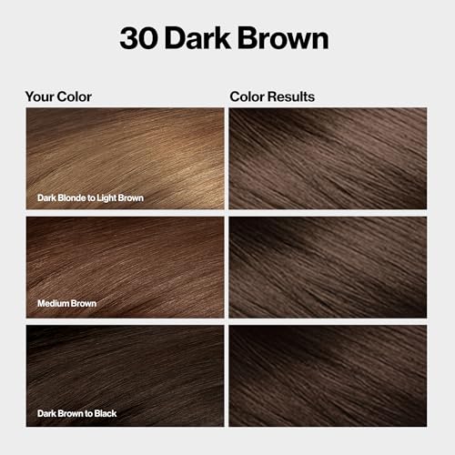 Revlon ColorSilk Bond Repair Hair Color 30 Dark Brown 3pk